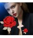 XSB283 - Fashionable Red Rose Brooch